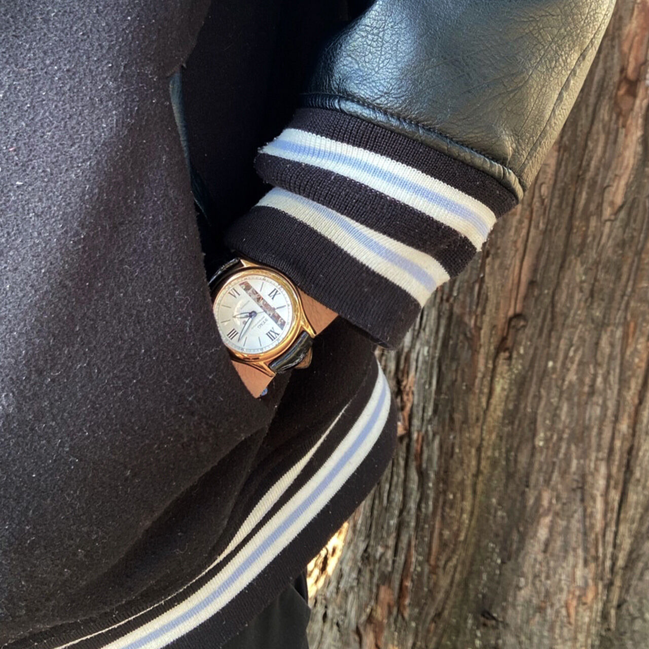 人気新品STAG TYO スタッグ 腕時計 クロコダイル本革 自動巻 日本製 レザー 時計