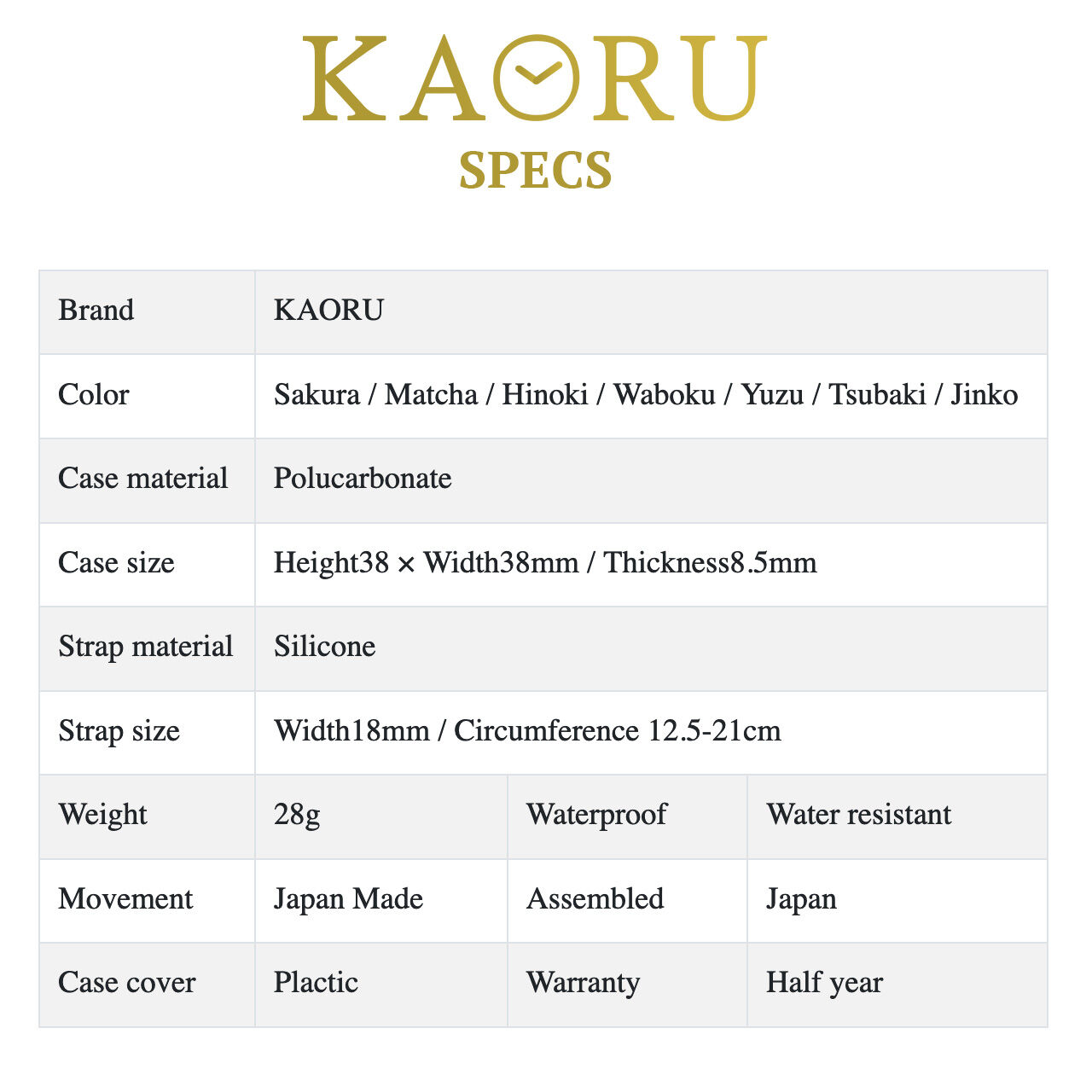 KAORU オリジナル 沈香の香り